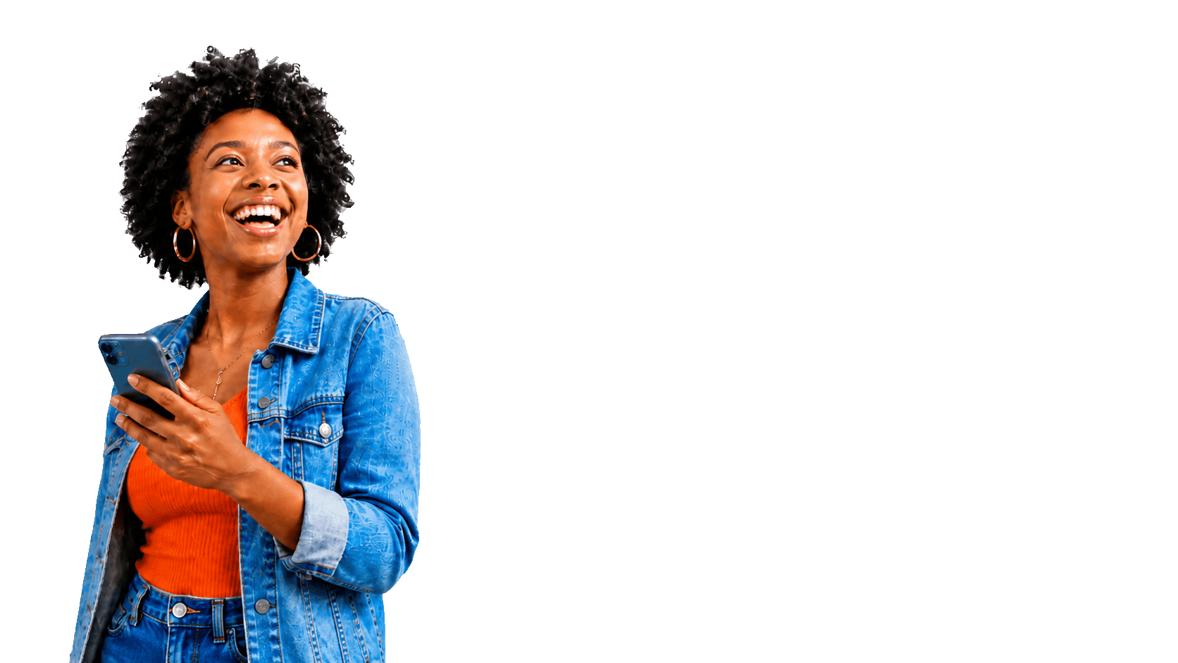 Happy Runna customer checking a deal alert on her phone